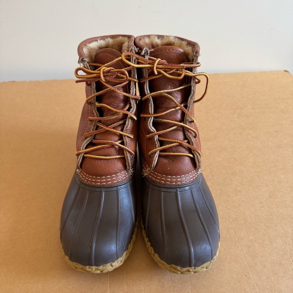 LL Bean Boots Duck Shearling Lined Insulated - Picture 5 of 12